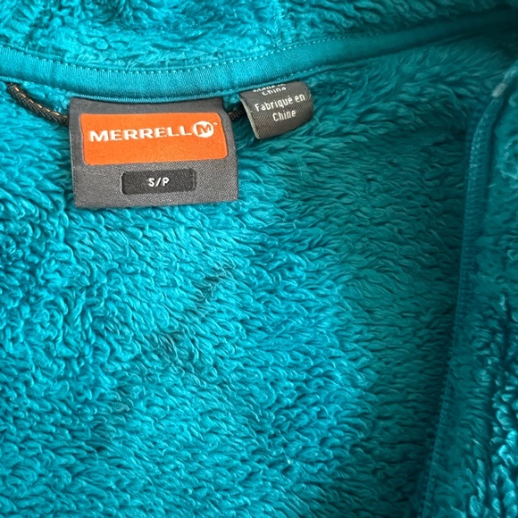 Womens Merrill zip hoodie teal turquoise with zip pockets soft fleece small s - Picture 5 of 5